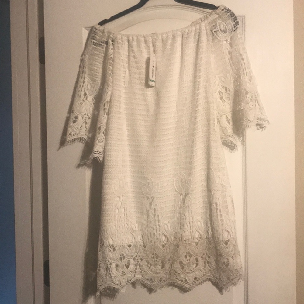 White off the shoulder dress